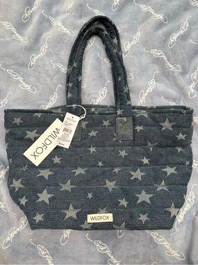 Wildfox Blue Star Quilted Tote
